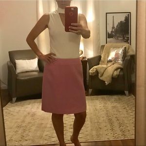 Ann Taylor Loft Pink Midi Length Wool Skirt 4P